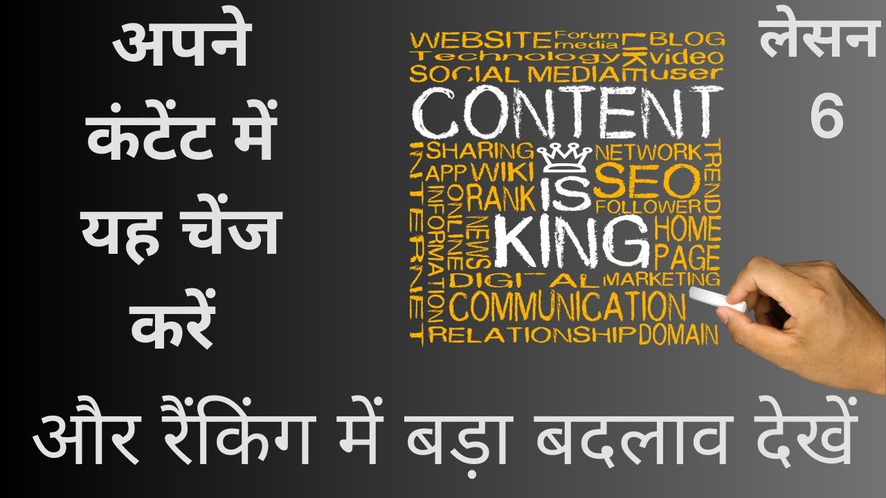 Lesson 6: Content Optimization in SEO in Hindi | Content Optimization Kya Hai