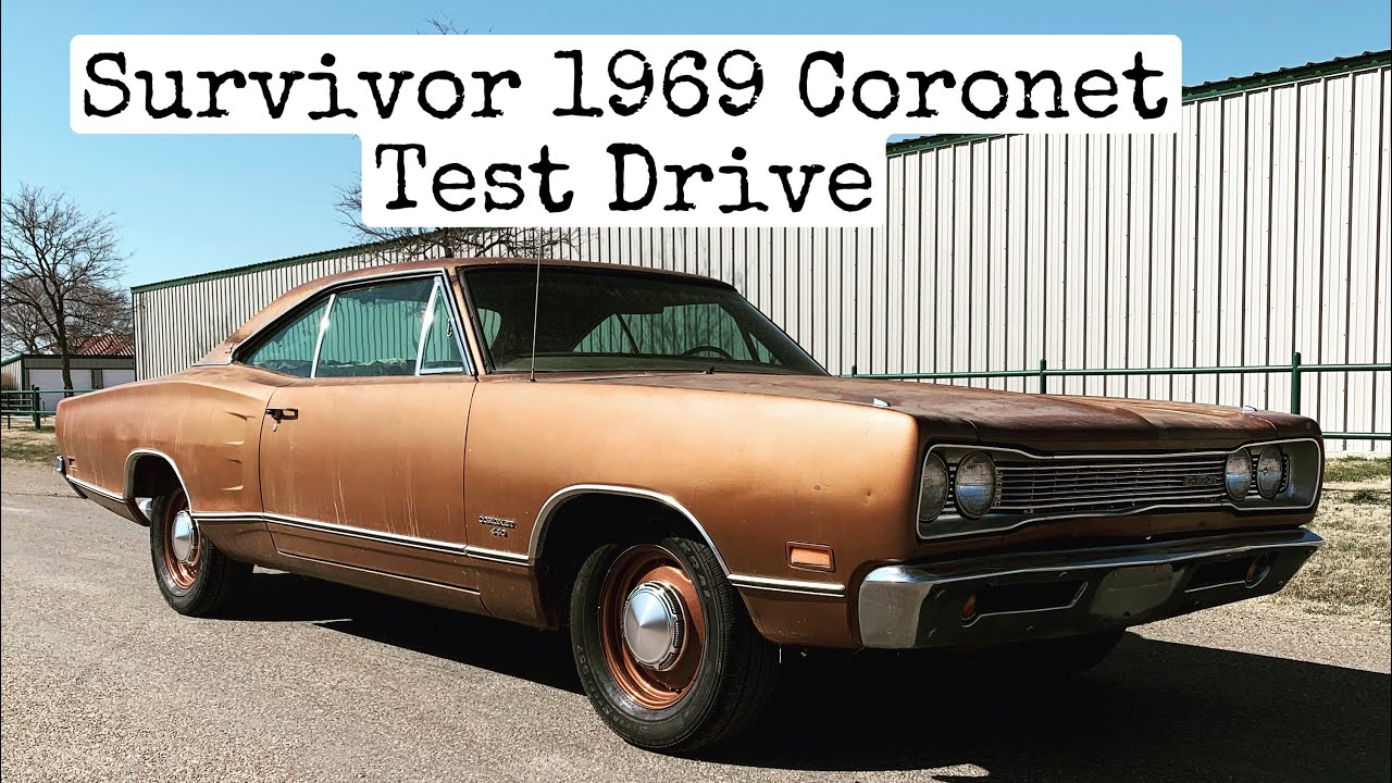 За рулём найденного в сарае Dodge Coronet Mopar B body 1969 года выпуска, двигатель 440 (не Super...