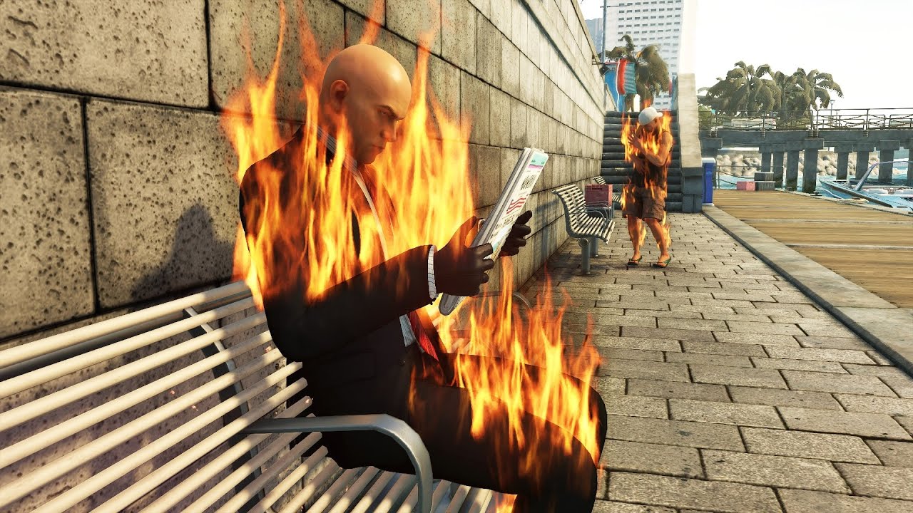 HITMAN 2 Miami Fireman 47 Kill Everyone
