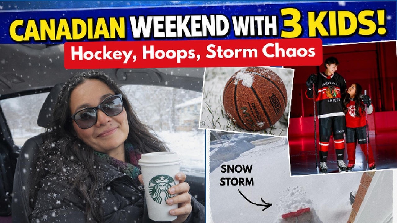 Canadian Family Weekend Chaos: Hockey, Hoops & Winter Storm!