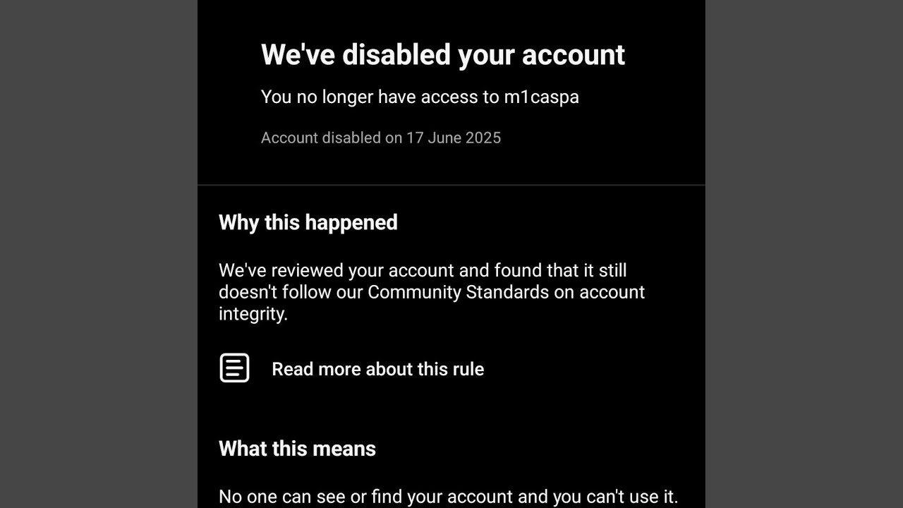 Instagram Banned