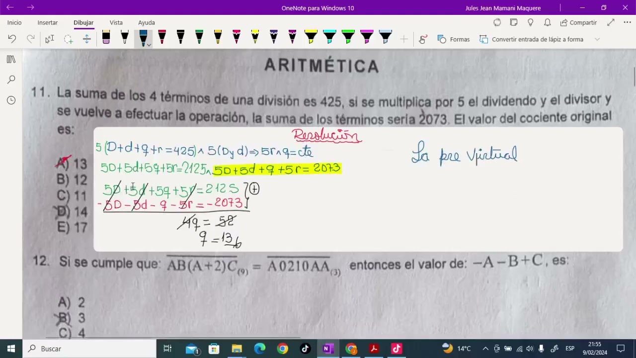 Solucionario del examen de reforzamiento Cepru 2024