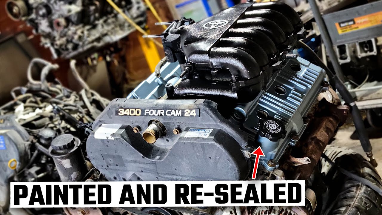 How to Paint Toyota 3.4 Valve Covers and Intake | Replacing Seals