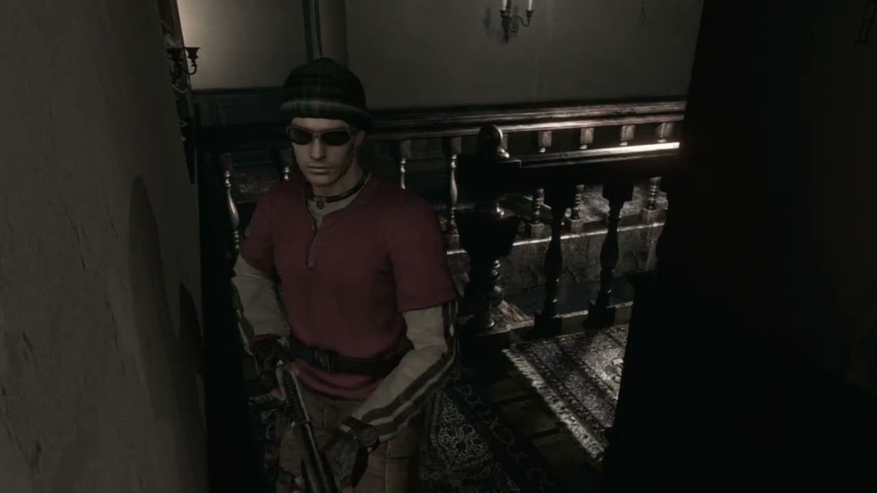 Resident Evil 1 Remake (Chris) Invisible Enemy (Hard) #3: Mansion (Second Visit)