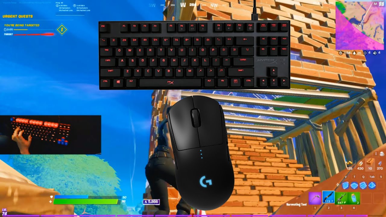 HyperX Alloy FPS Pro ASMR Fortnite 🥰 Keyboard Sounds 240 FPS Smooth 4K⭐