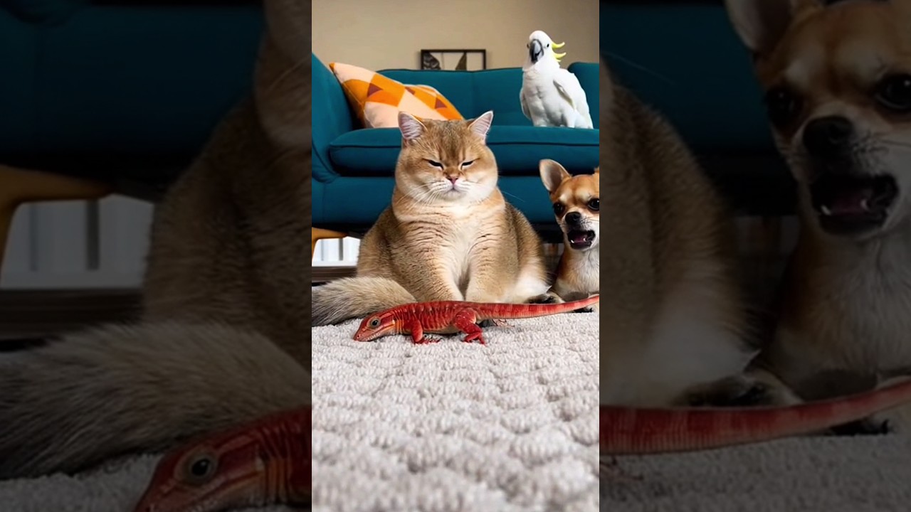 Don't disturb me 🤣 Calm Cat to Kung-Fu Master in 1 Second 😁 #usapets #funny #pawsn #funnyanimal #cat