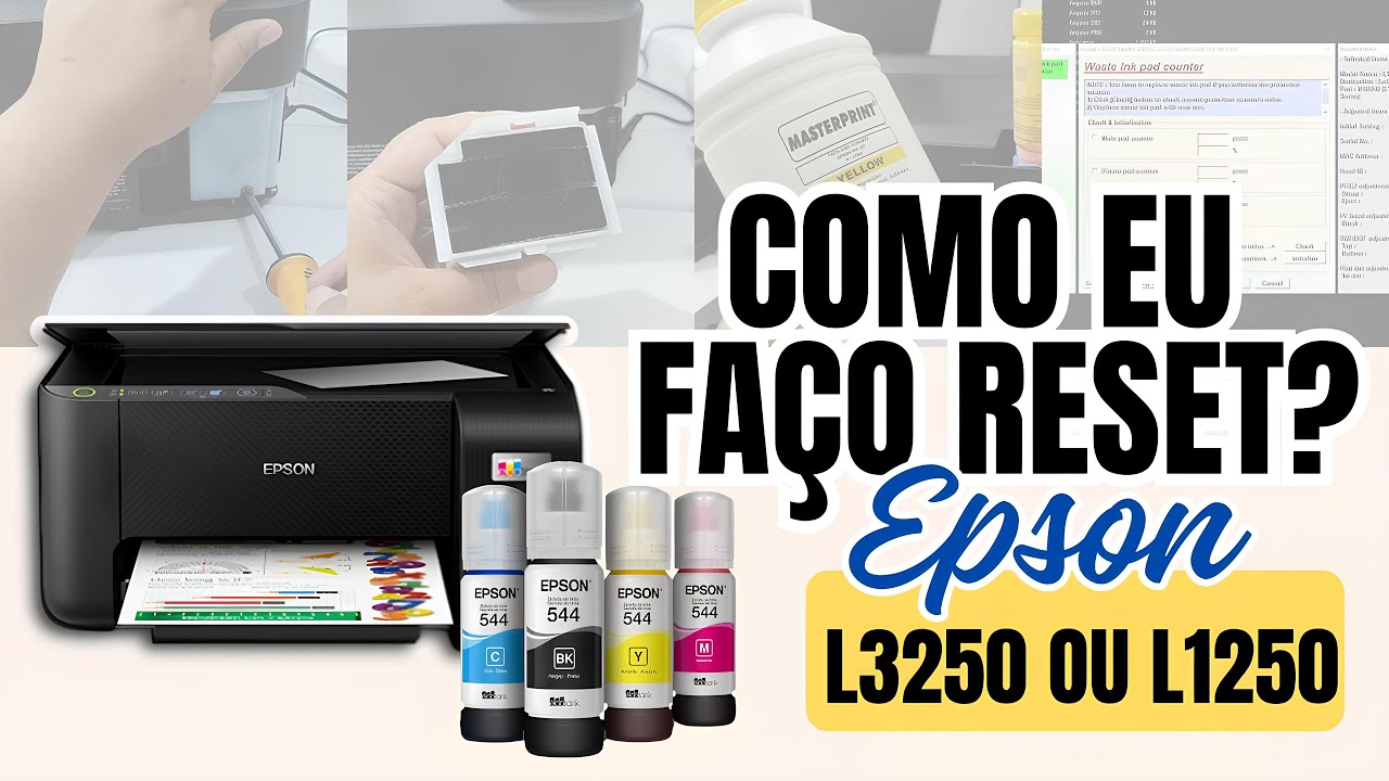 Papelaria Personalizada 🌻 Como  fazer reset L1250? Como trocar A almofada  da impressora  Epson?