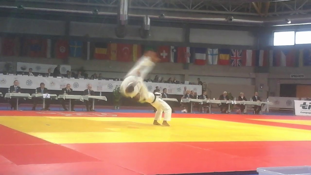 World judo kata championships 2017, Olbia (ITA). Nage no kata. Surla Iulian-Fleisz Aurelian(ROU).2P.
