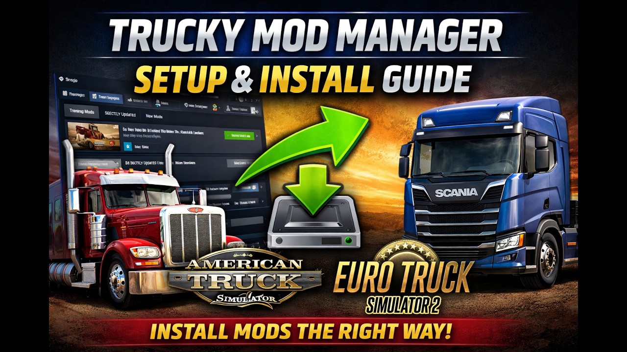 How To Install & Update Mods with Trucky Mod Manager | ATS & ETS2 Step-by-Step Tutorial