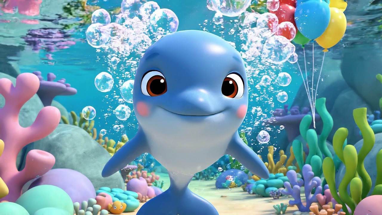 Baby Dolphin Says Click Click Cloo | Ocean Sounds & Underwater Kids Song