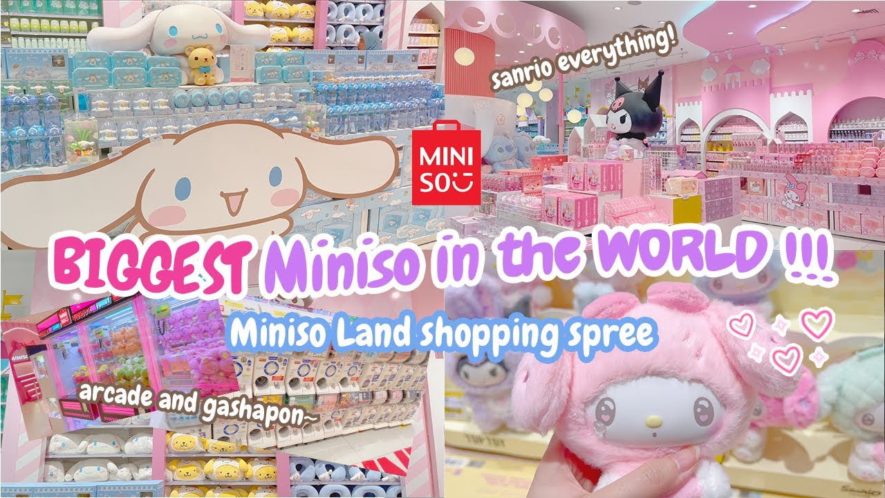 BIGGEST Miniso Shopping! MINISO LAND vlog 💖 Sanrio, gashapon, blind box & more! 💖 cute & aesthetic
