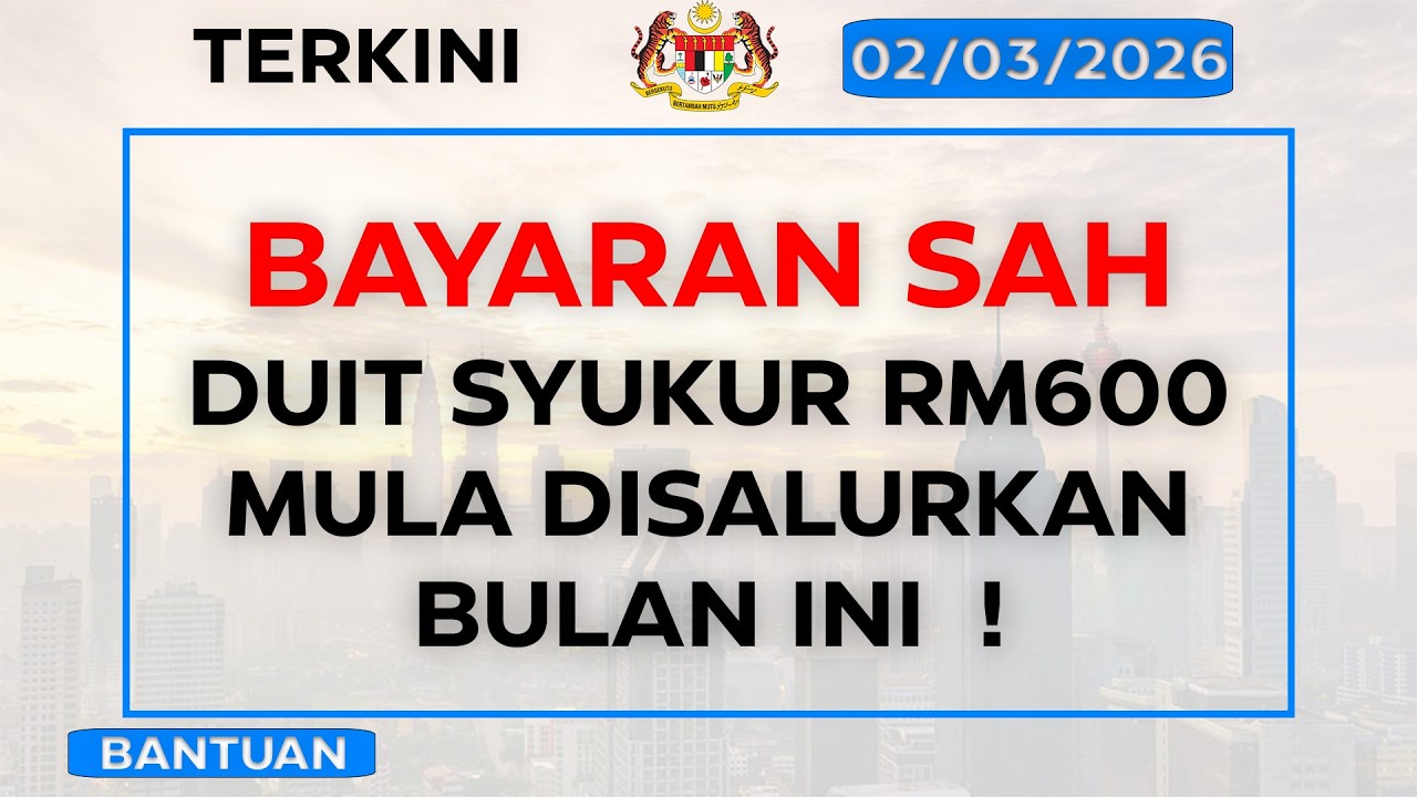 RASMI: Bayaran SYUKUR Sabah RM600 Masuk Bulan Mac Ini!