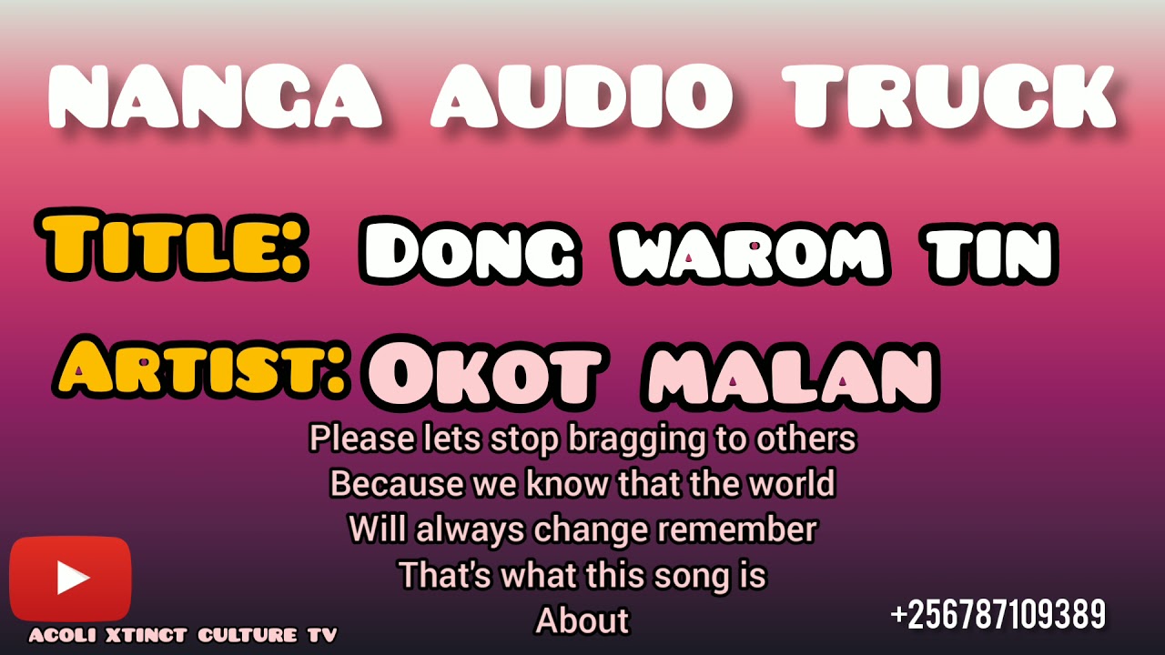 DONG WAROM TIN BY OKOT MALAN