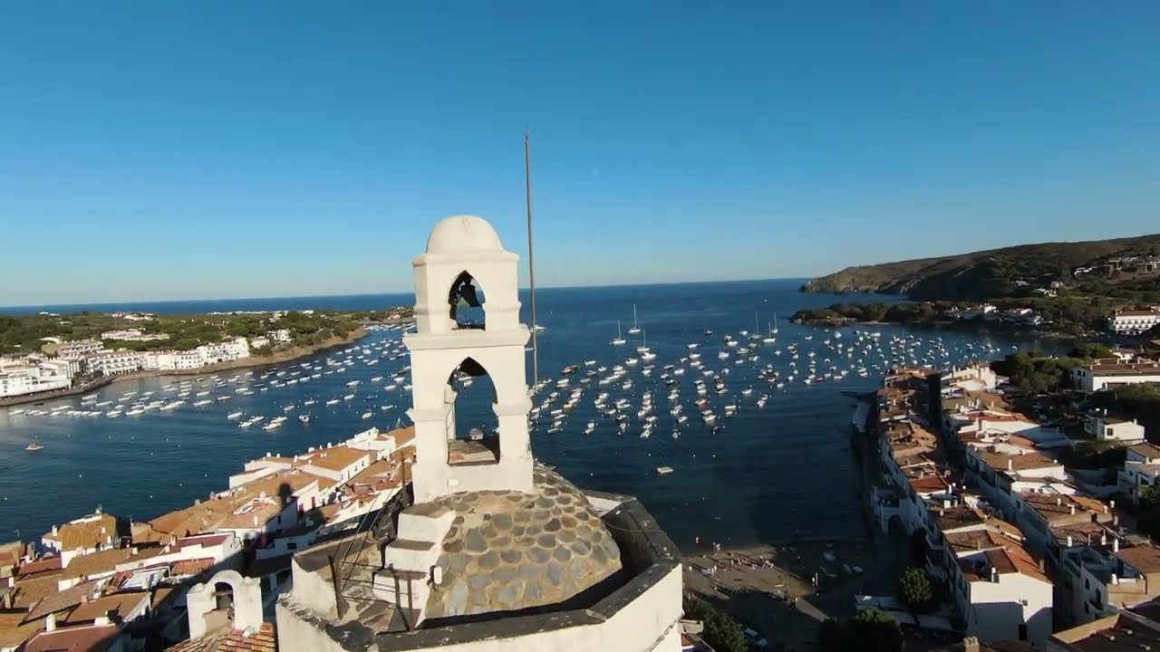 Cadaqués, Catalonia - full drone fly-by 4K 60fps