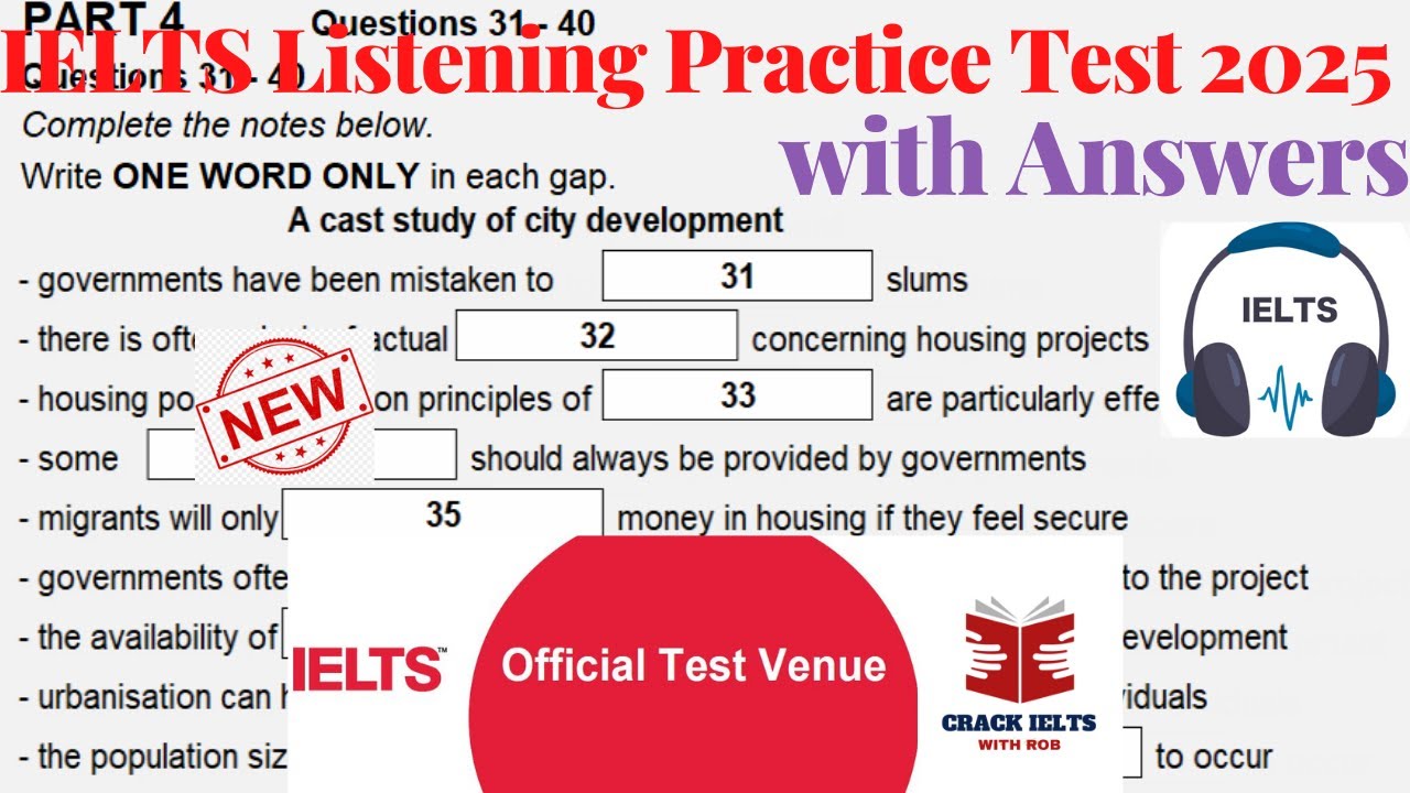IELTS Listening Actual Test 2025 with Answers | 22.01.2025