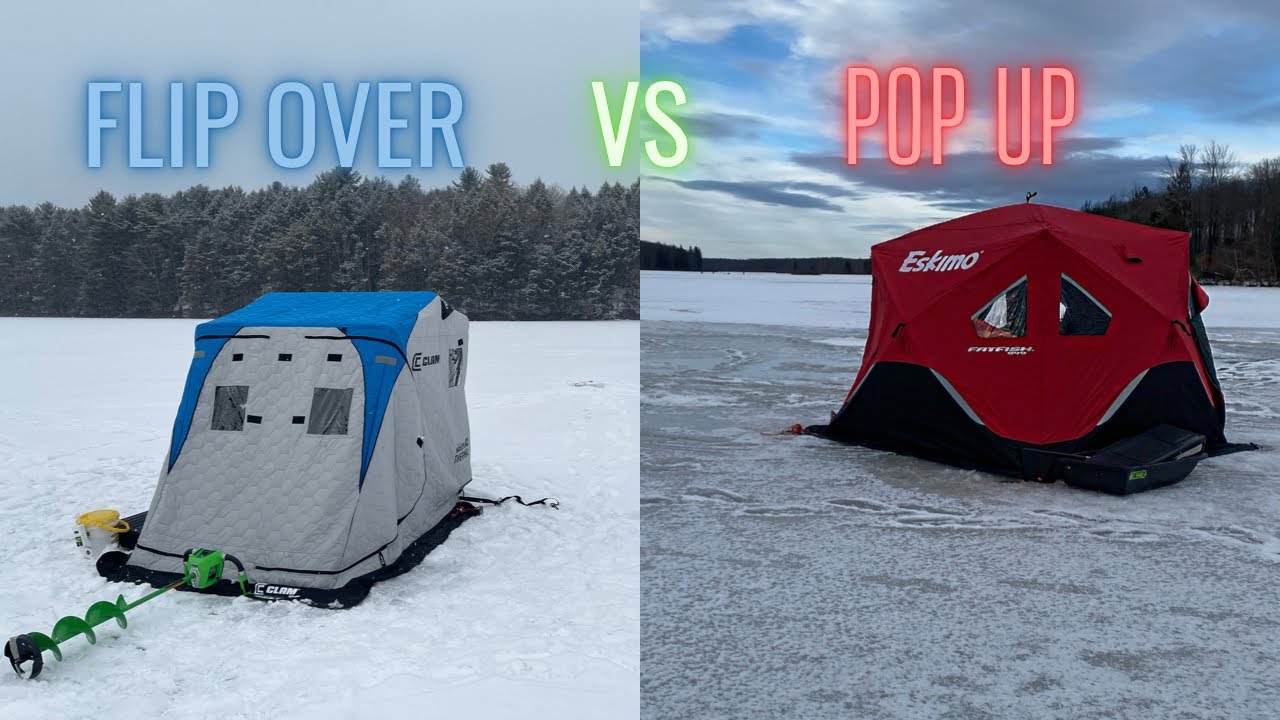 Which ICE HUT Is Better? (Pop Up Vs Flip Over)