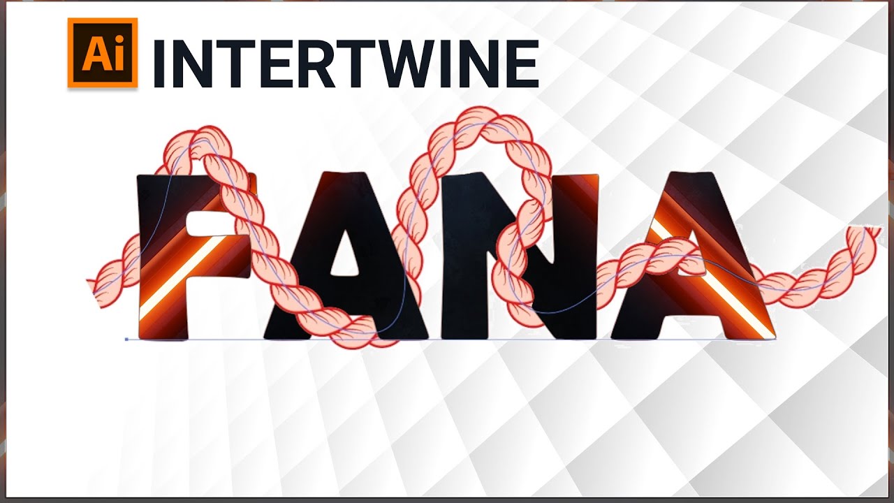 How to use intertwine in illustrator | New Intertwine tool | Full Free Course | Learn With Fana