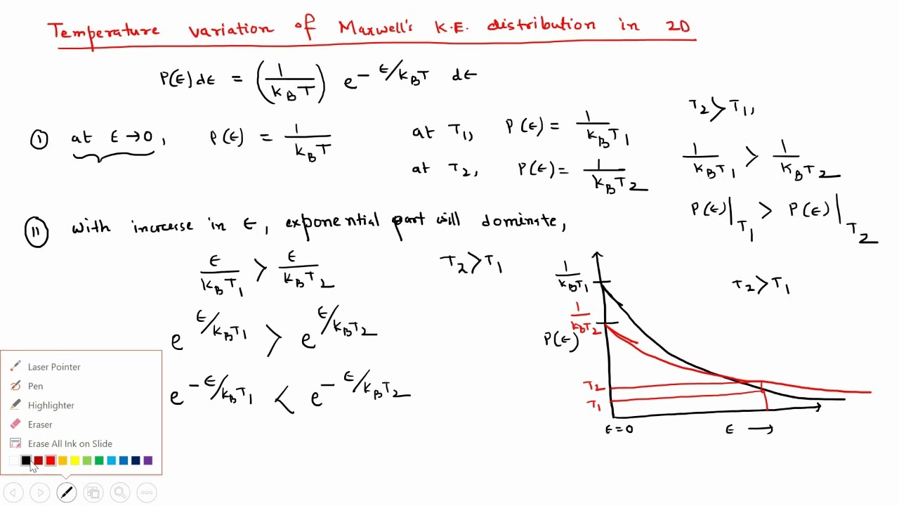 Maxwell's Kinetic Energy distribution (Part II)