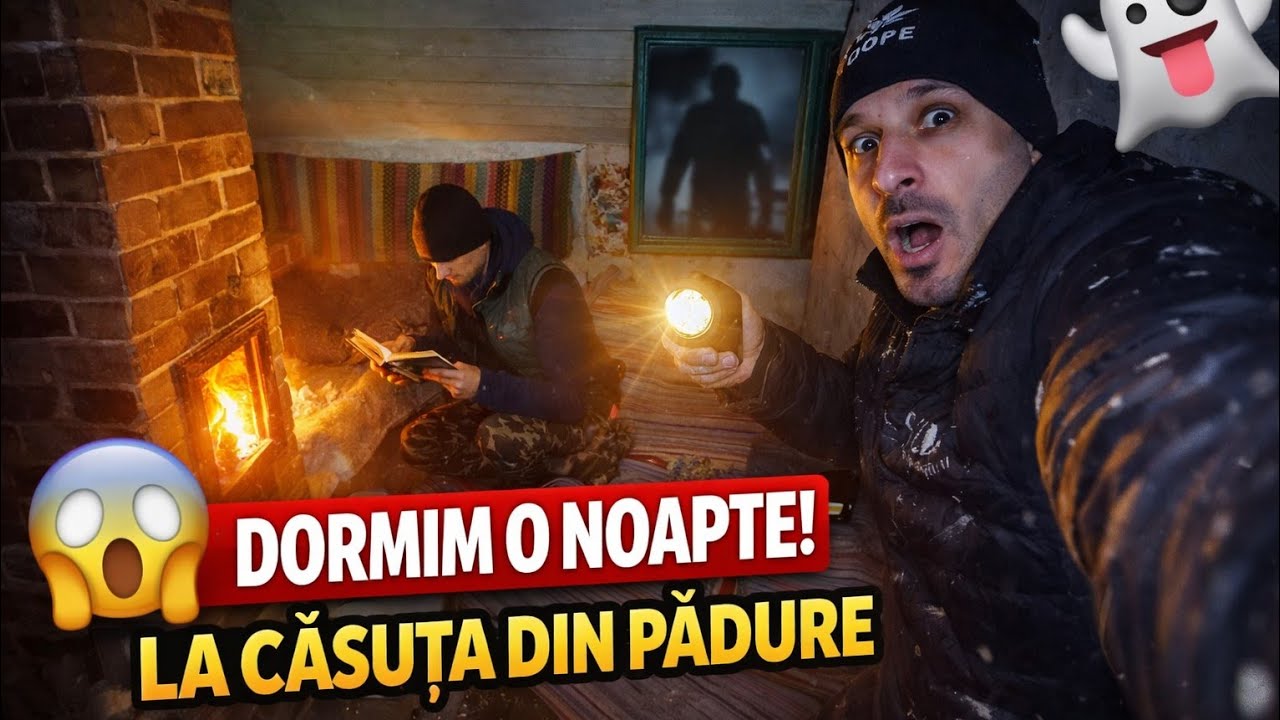 Dormim o noapte toti 3 la Casuta din Padure