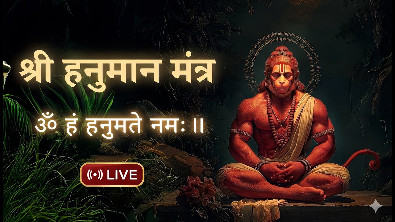 🔴 ॐ हं हनुमते नमः LIVE | Hanuman Mantra Chanting | Remove Fear & Negativity