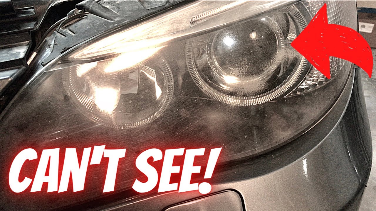Easiest Way To RESTORE Foggy HEADLIGHTS (Also Replaced HID BULBS BMW 530i E60)