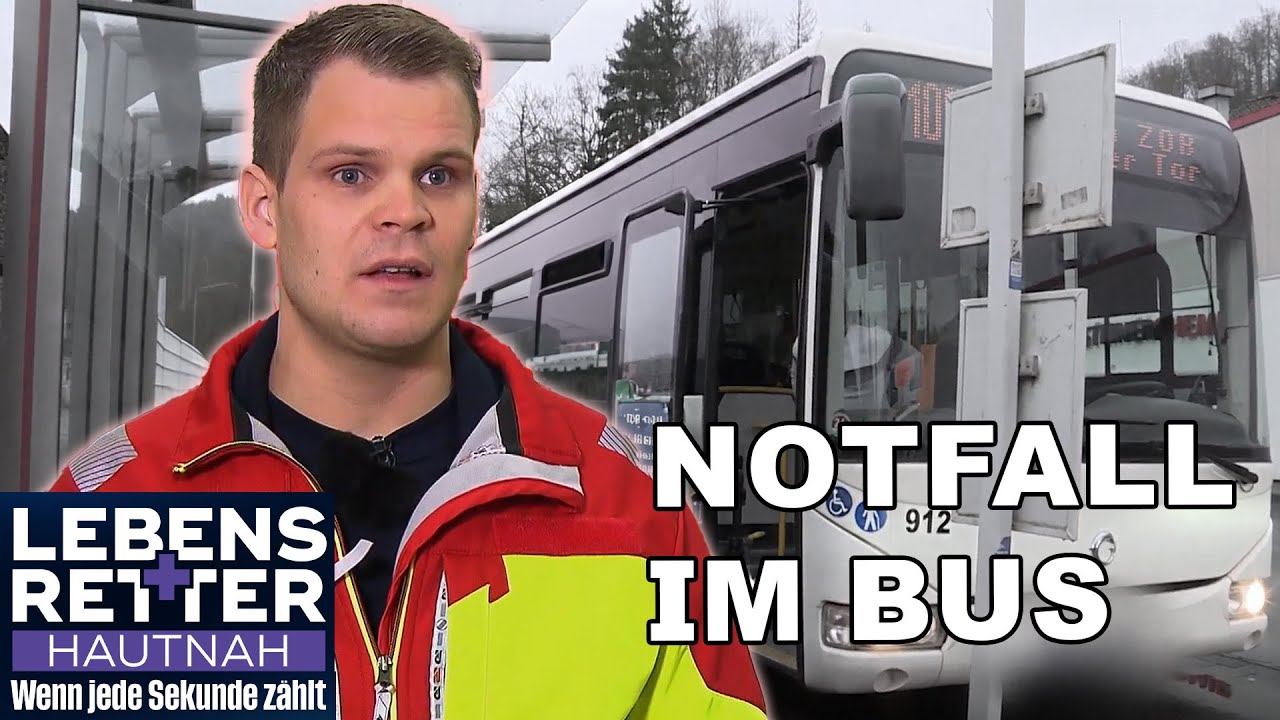 Schock im Bus: Fahrgast bricht zusammen &ndash;Fahrer ruft Rettungsdienst | Lebensretter hautnah | SAT.1