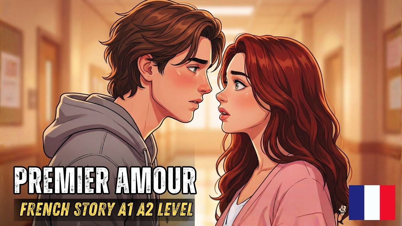Improve Your French Speaking | Premier Amour (A1 A2 Level) | French Story for Beginners