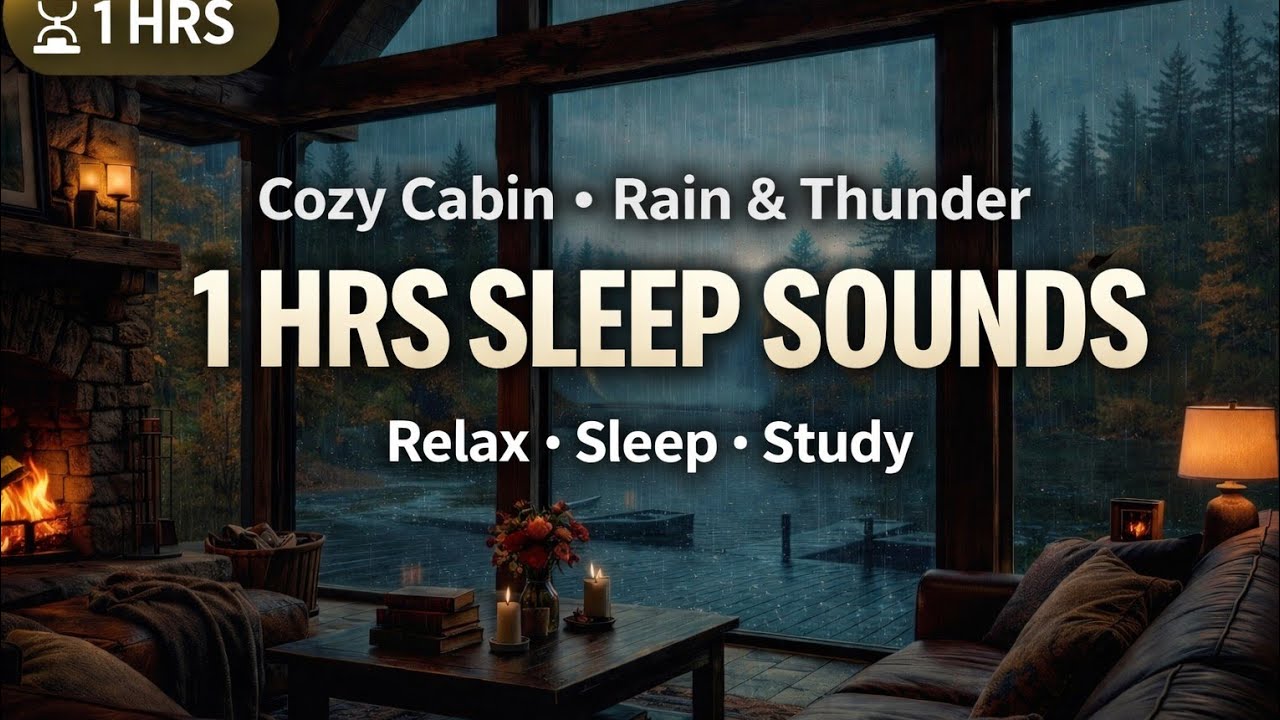 Fireplace + Rain = Your Best Sleep Yet | 8 Hour Loop