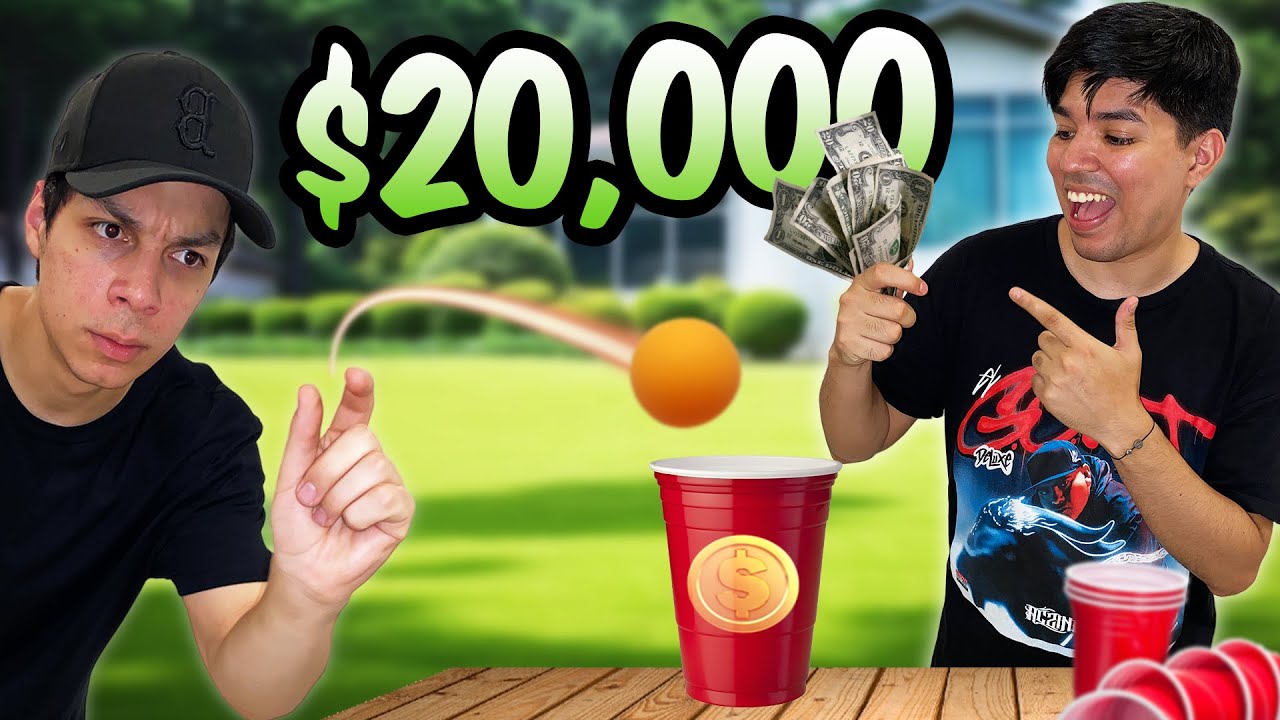 SI METES LA PELOTA EN EL VASO TE GANAS $20,000 😱