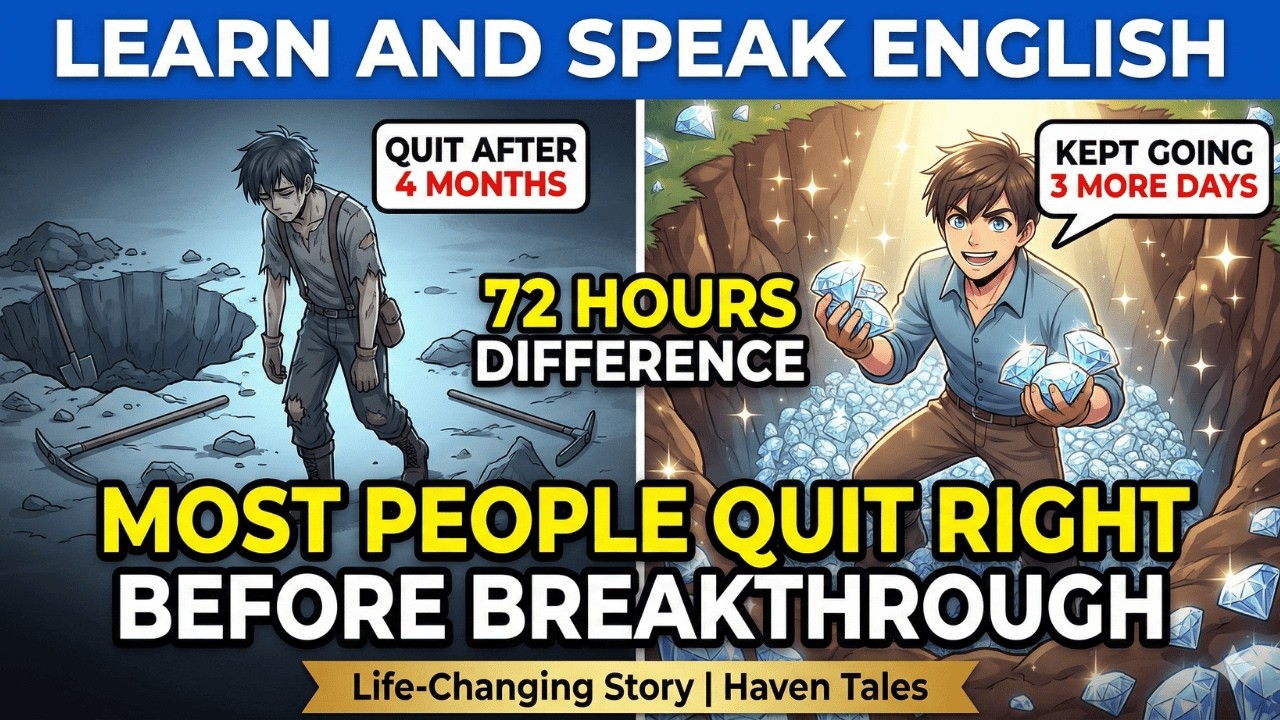 Why Most People Quit Right Before They Break Through | Learn English | Haven Tales