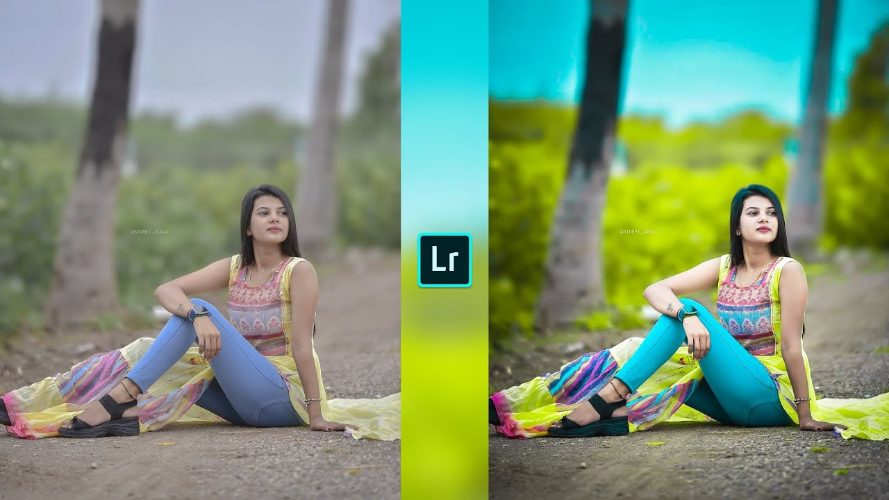 Blue and lime green tone Lightroom mobile photo editing//preset download free//
