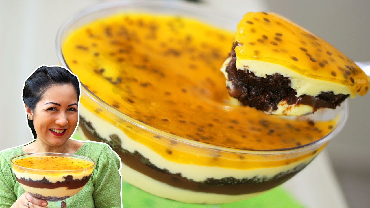 IRRESISTÍVEL ESSA SOBREMESA DE MARACUJÁ E CHOCOLATE NA TAÇA!!! FÁCIL E PRÁTICA PARA A FAMÍLIA TODA!