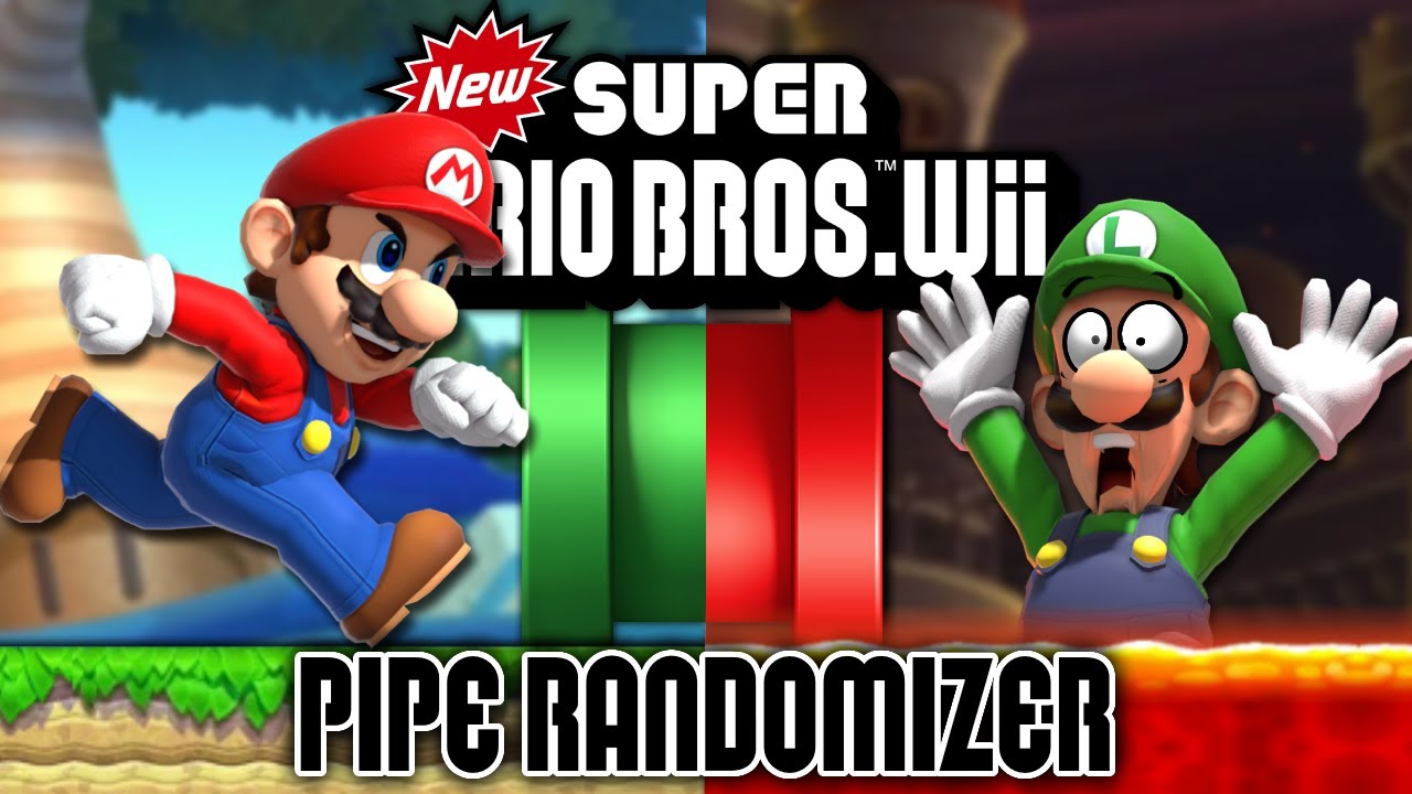 Mario & Luigi Plays MARIO BROS WII.. BUT THE PIPES ARE RANDOM!