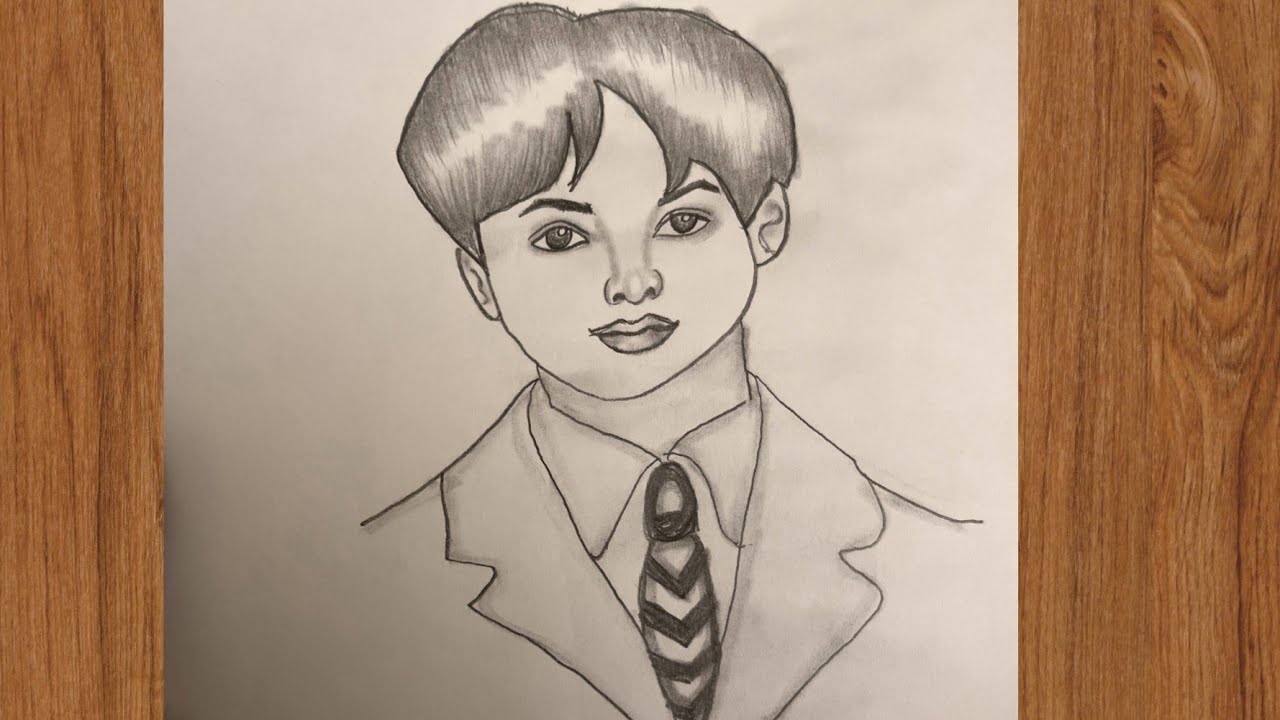 How to draw a Boy's Face step by step Easily |  face drawing 