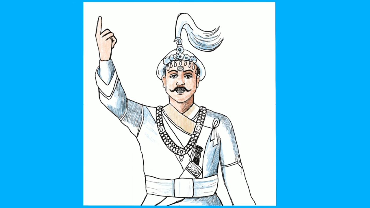 Prithivi Narayan Shah Drawing step by step | National Hero | #drawing #art #top #easydrawing