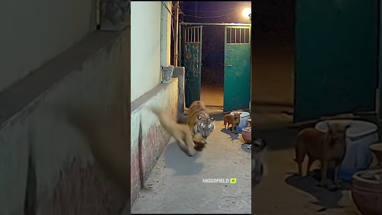 Fearless Cat Fights Off Tiger to Protect Dog!