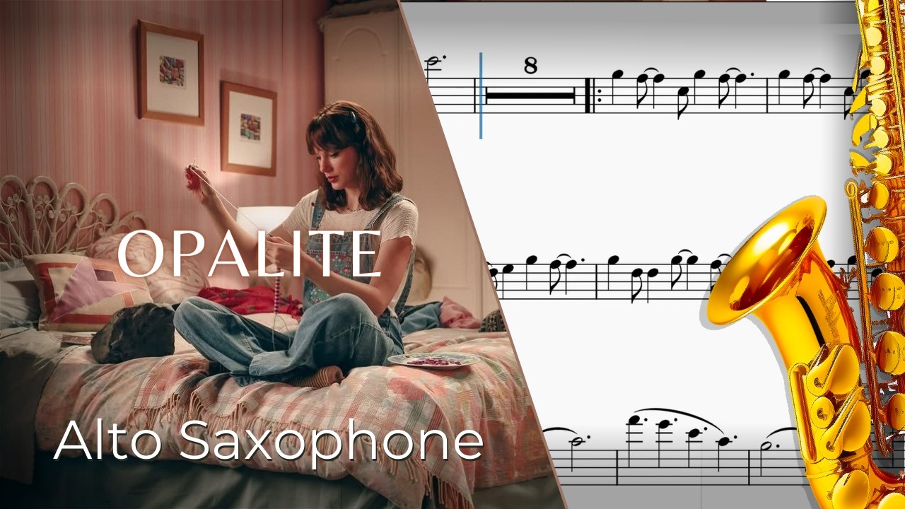 Opalite (Taylor Swift) – Alto Sax Sheet Music & Scrolling Score + PDF Link!