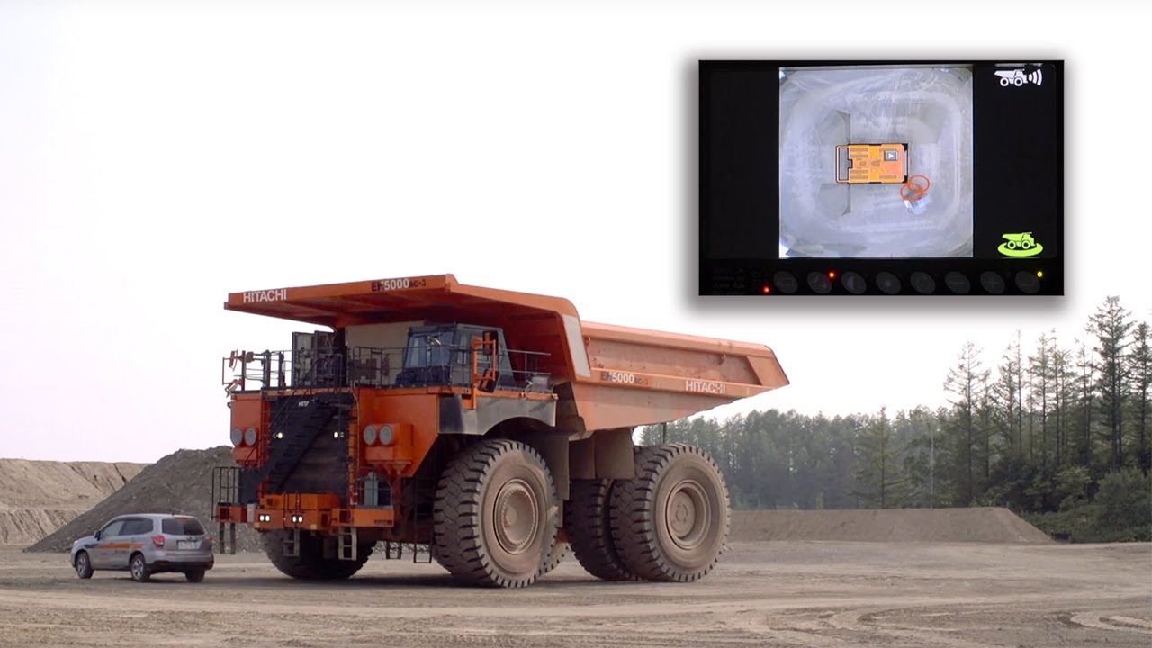 Hitachi Construction Machinery Aerial Angle for Mining Excavators and Dump Trucks