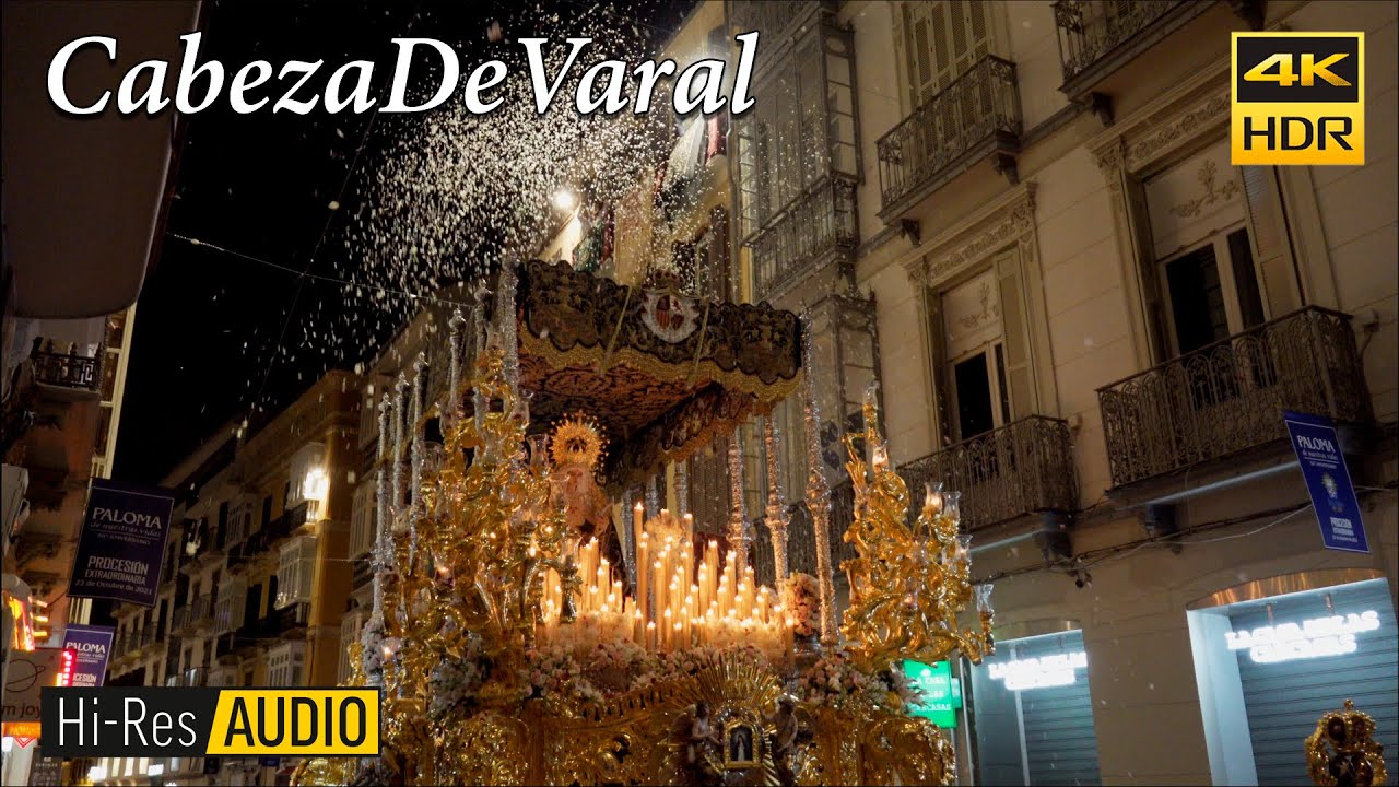 VIRGEN DE LA PALOMA PETALADA C/GRANADA Y CALDELERIA EXTRAORDINARIA 50 ANIVERSARIO MÁLAGA 2021