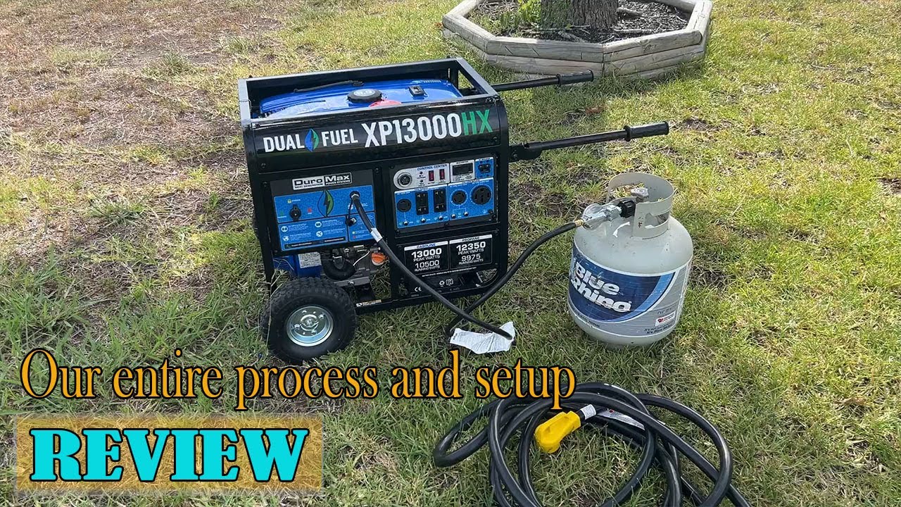 Портативный двухтопливный генератор DuroMax XP13000HX — весь процесс установки и настройки.