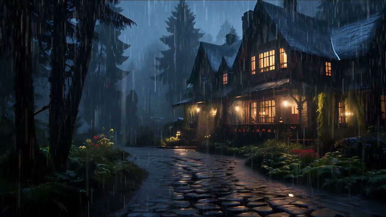 Soft Rain and Birds in the Pines | Peaceful Morning Ambience for Rest and Focus