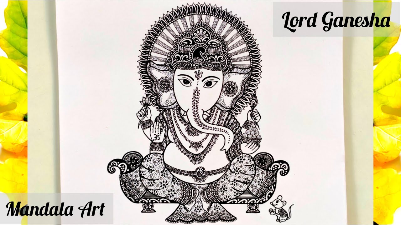 Lord Ganesha | Mandala Art | Ganesh Chaturthi Drawing | Lord Ganesha Mandala Art