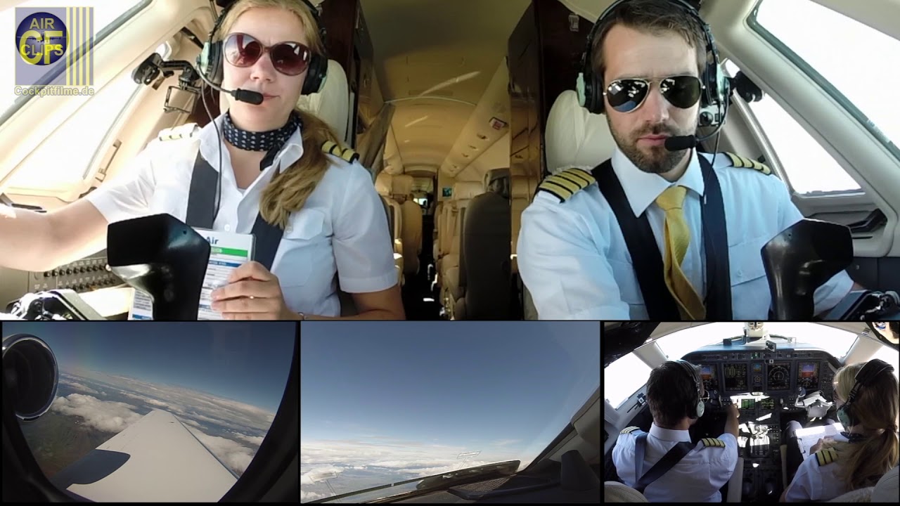 Teil 3, Atlantiküberquerung im Privatjet-Cockpit: Landung in Düsseldorf - Cockpitfilme.de