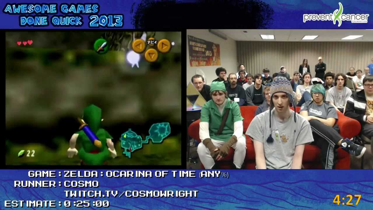 The Legend of Zelda: Ocarina of Time Speedrun in 22:38, live at AGDQ2013