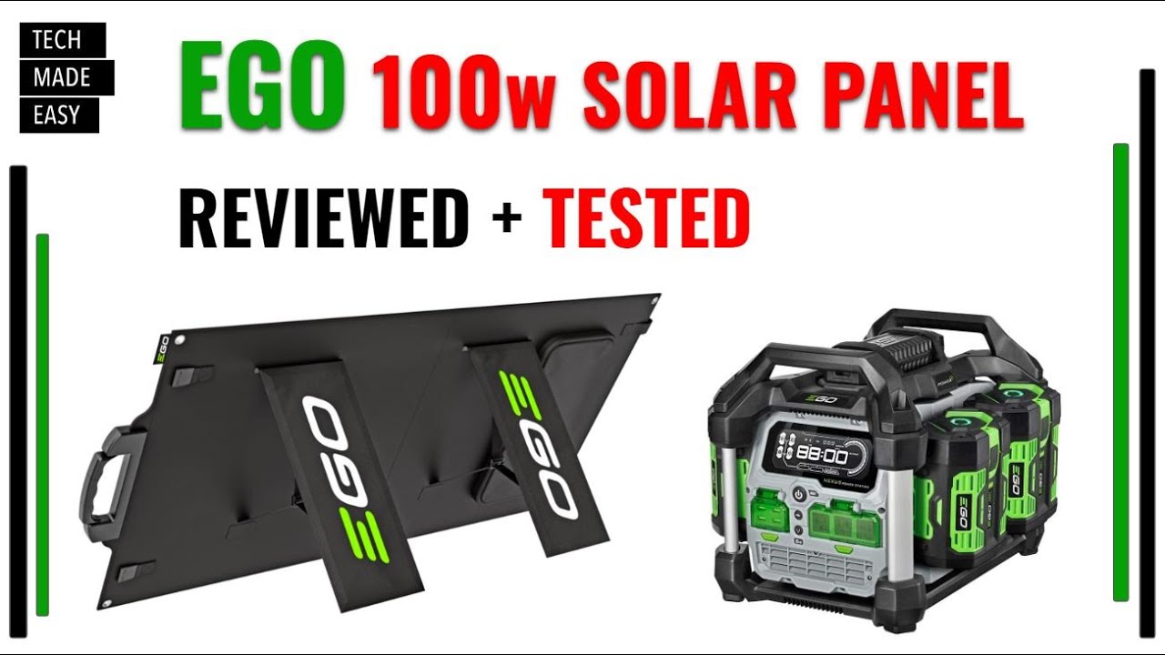 EGO 100w SOLAR PANEL Review & Solar Test  EGO SP1000