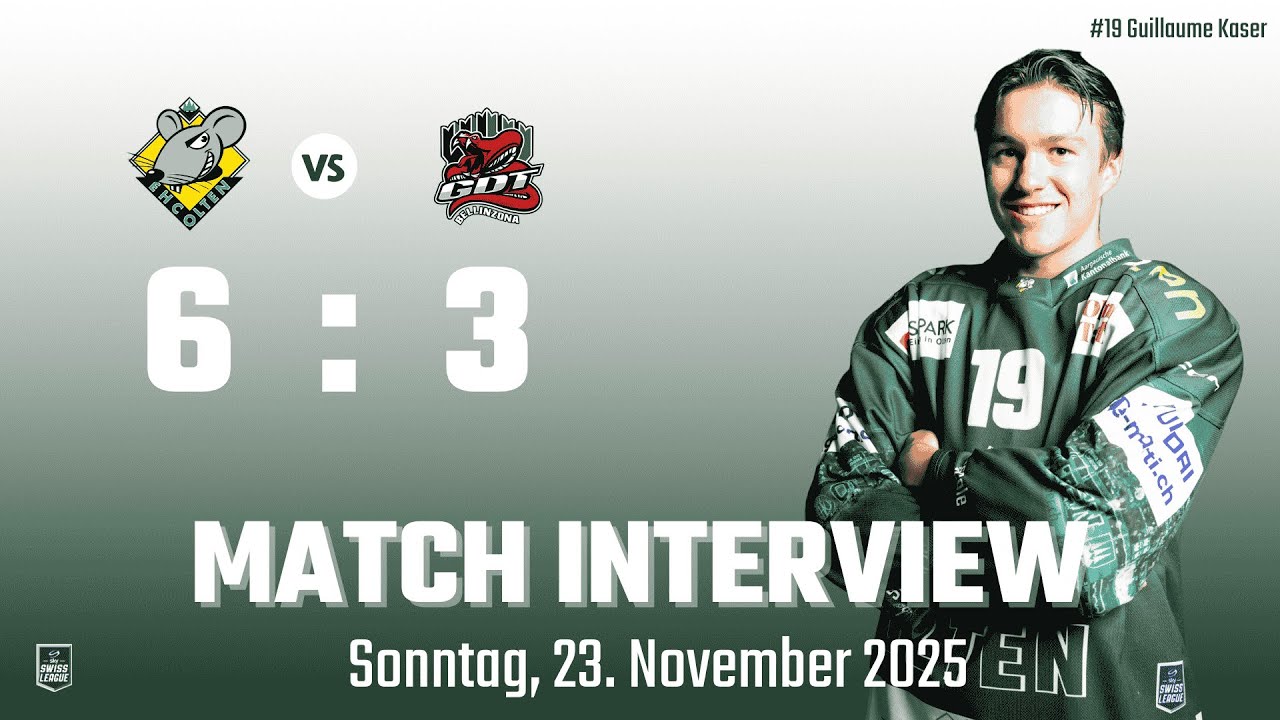 Was sagt Guillaume Kaser zum 6:3 gegen Bellinzona / EHCO - GDTB 23.11.2025 🏒🌲🌲🌲