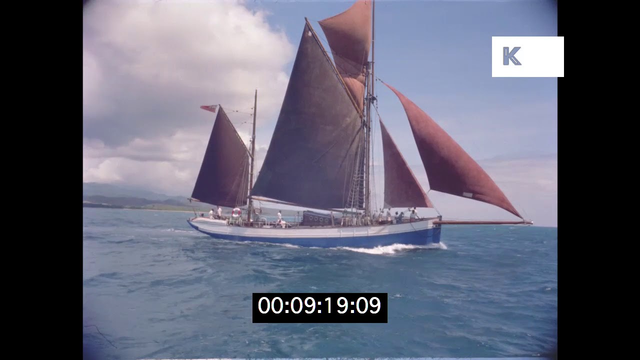 Caribbean Islands Sailing Trip, 1950s from 35mm