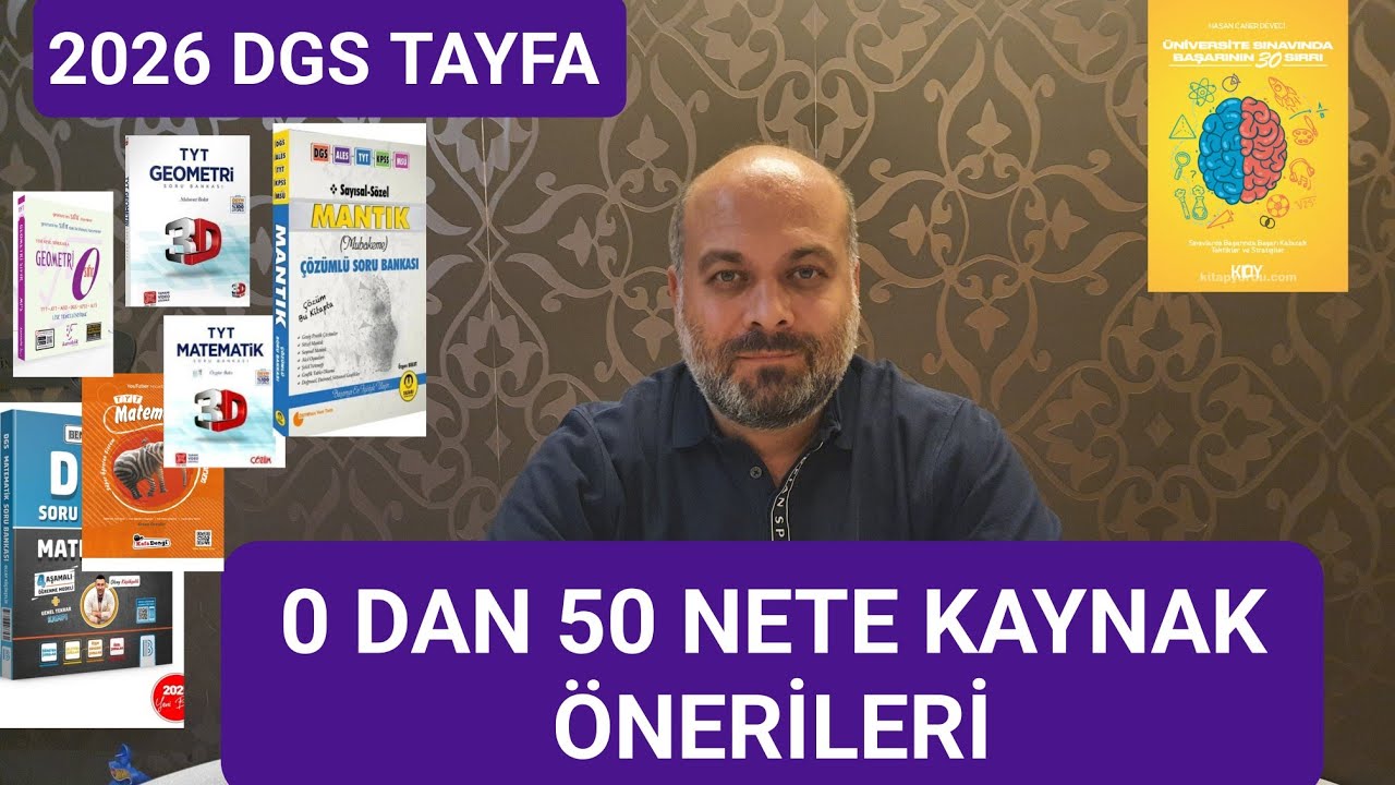 2026 DGS TAYFA 0 DAN 50 NETE KAYNAK ÖNERİLERİ