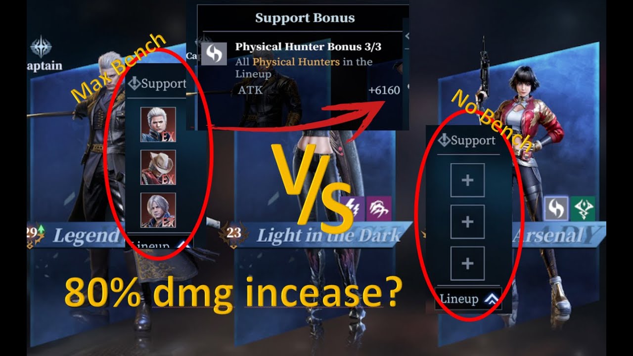 Max Attack Bench Support Vs 0 Attack Bench  |DMC:POC