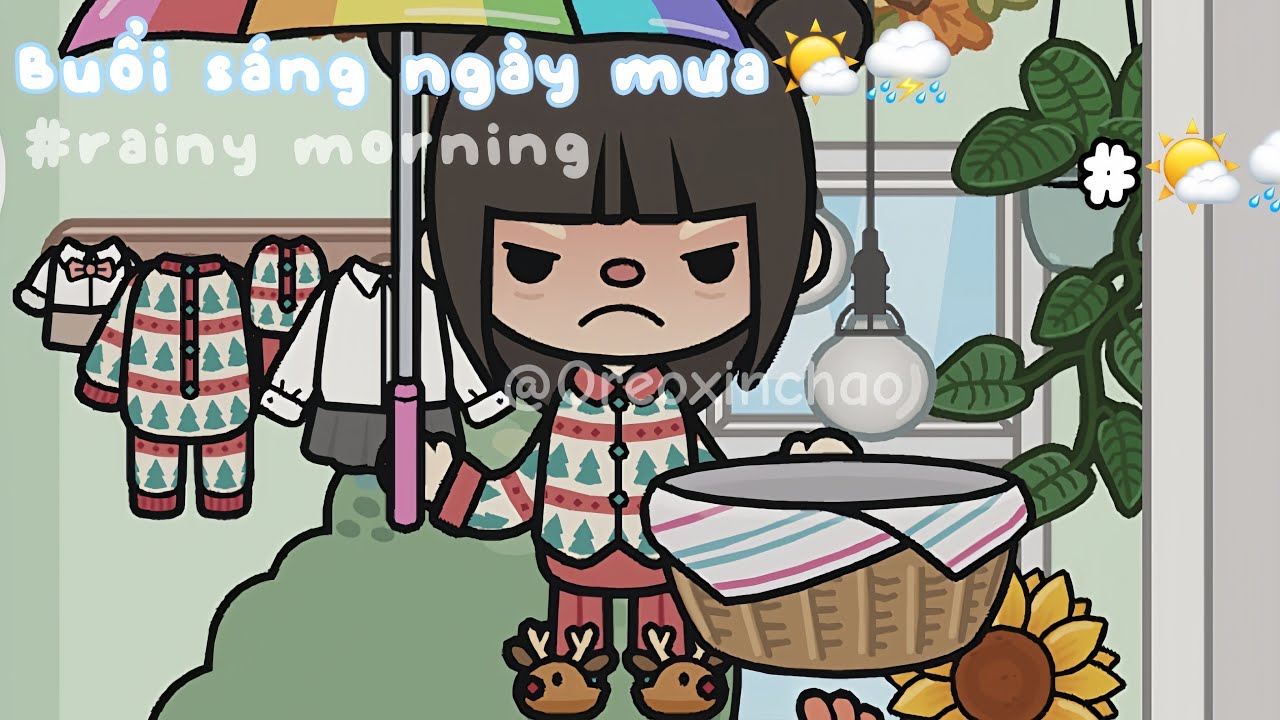 :: Buổi sáng ngày mưa🌤️⛈️ :: |oreo🥯| toca vlog chill~🧺#xuhuong #tocaboca